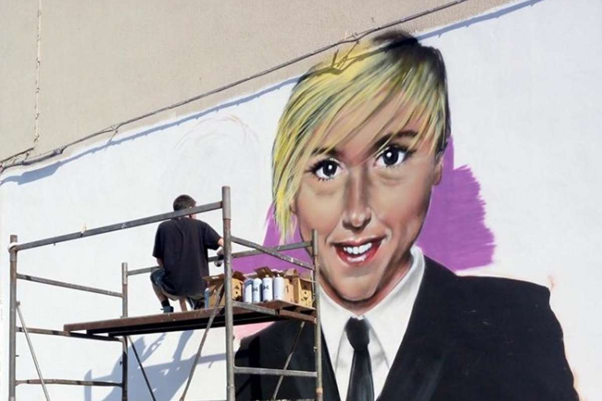 Murales dedicato a Nadia Toffa a Taranto