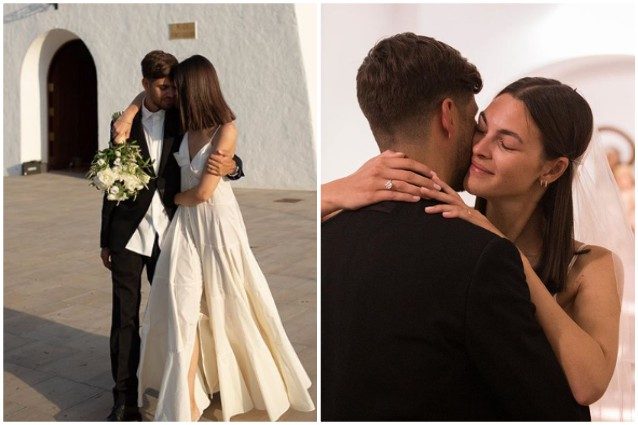 Matteo Milleri e Vittoria Ceretti nel giorno del loro matrimonio