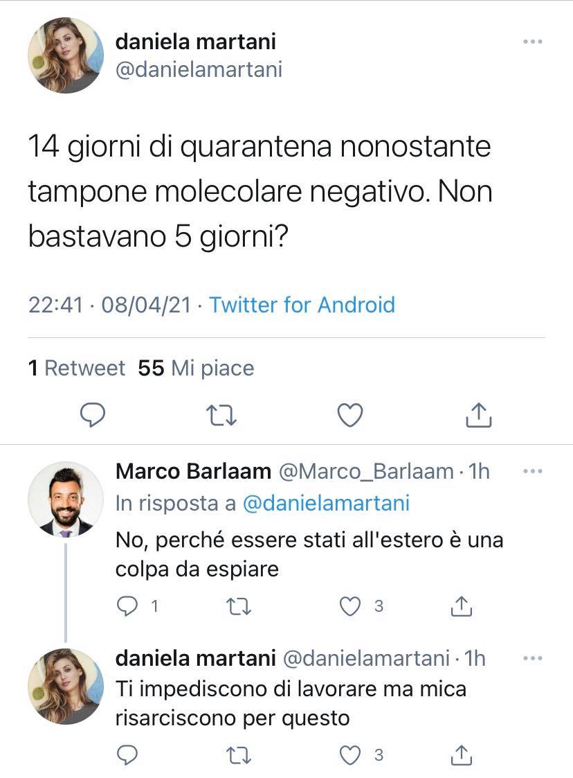 daniela martani tweet