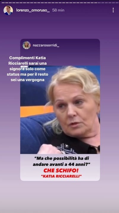 Lorenzo-Amoruso-contro-Katia-Ricciarelli-Instagram