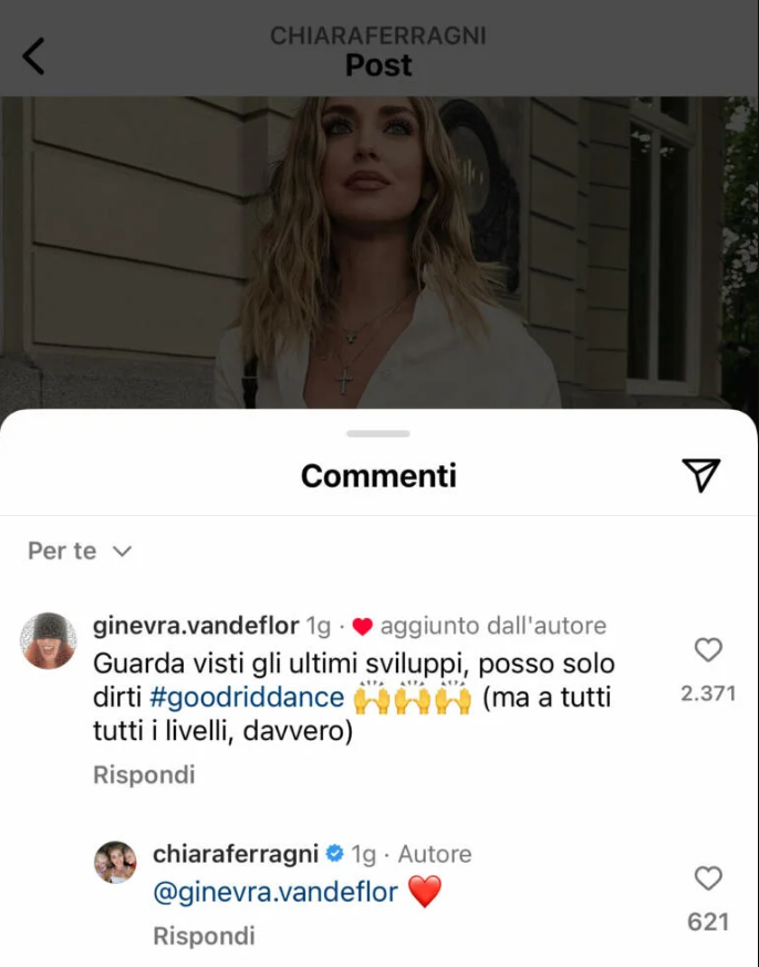 ferragni commenti fedez