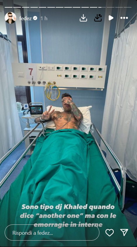 fedez ospedale emoragie