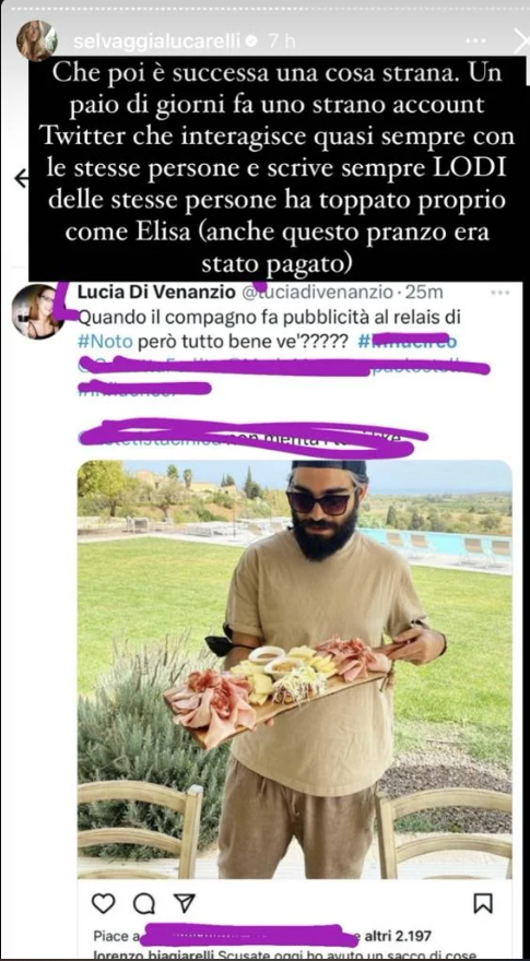 selvaggia profili fake elisa