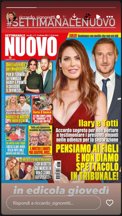 nuovo cover ilary totti