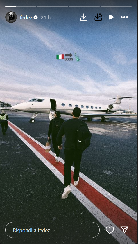 fedez aereo privato