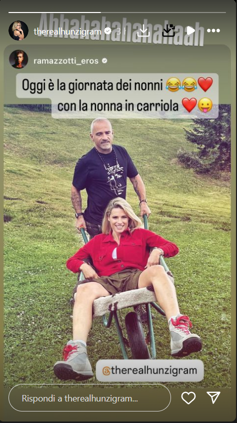 michelle hunziker eros ramazzotti nonni