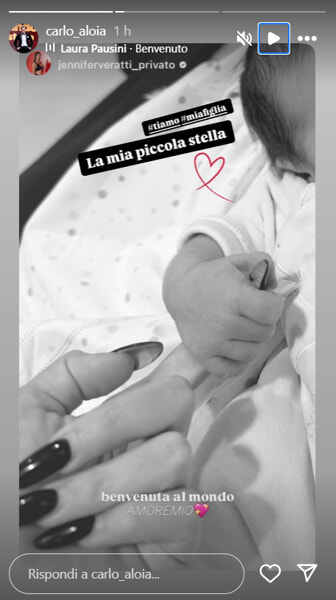 La bambina di Carlo Aloia e Jlenia Intravaia, foto da Instagram-2